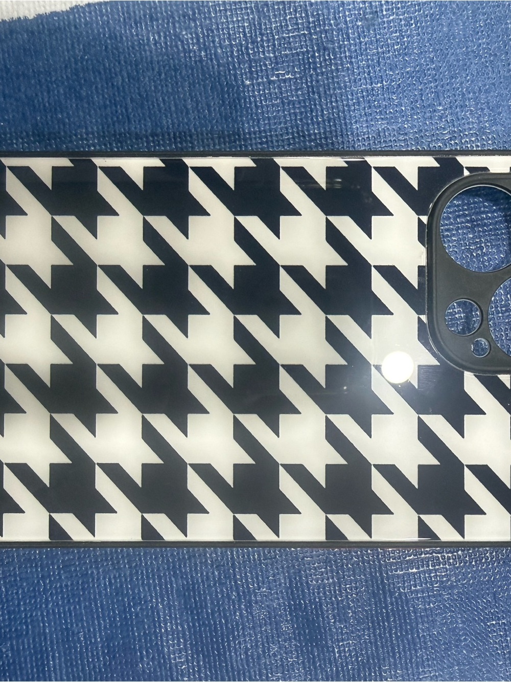 Classic Black & White Houndstooth Phone Case
